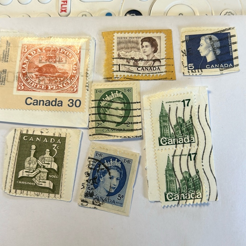 vtg postage stamps Canada  lot of 8 some rare 1960’s-80